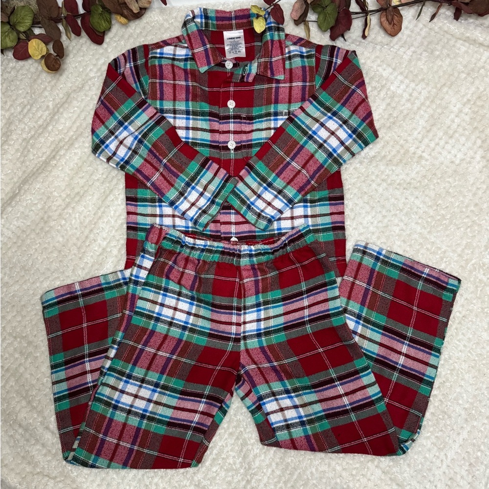 LANDS’ ENDS | Red Plaid Christmas Pajamas Kids